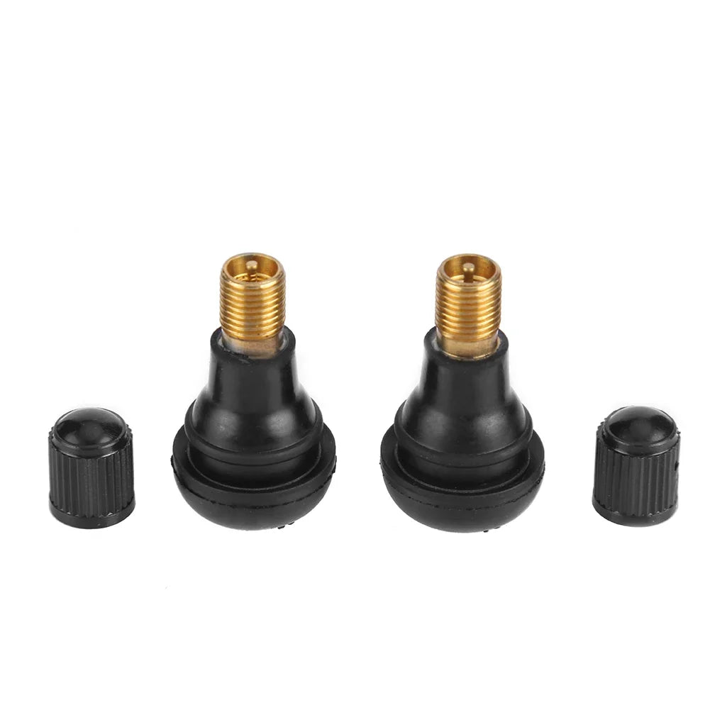 10-Pack TR412 Snap-In Rubber Tubeless Tire Valve Stems | Car & ATV Tire Valve Stems Qme