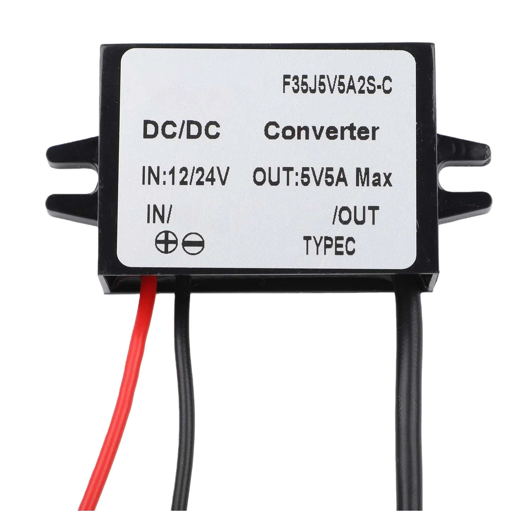 12V 24V to 5V USB-C DC Converter 5A 25W Step-Down Adapter DC Step-Down Converter Qme