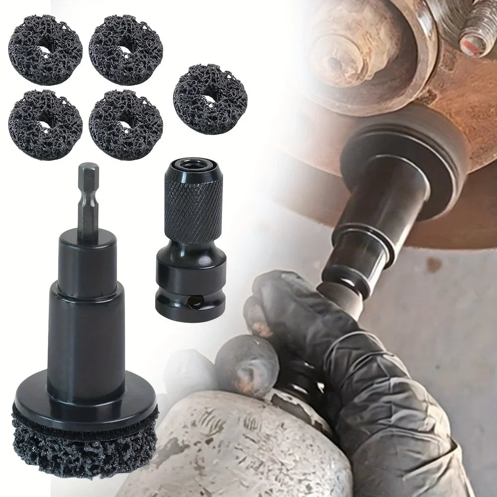 Wheel Hub Brake Disc Rust Removal Grinding Tool – 5 Heads Automotive Grinding Tool Qme