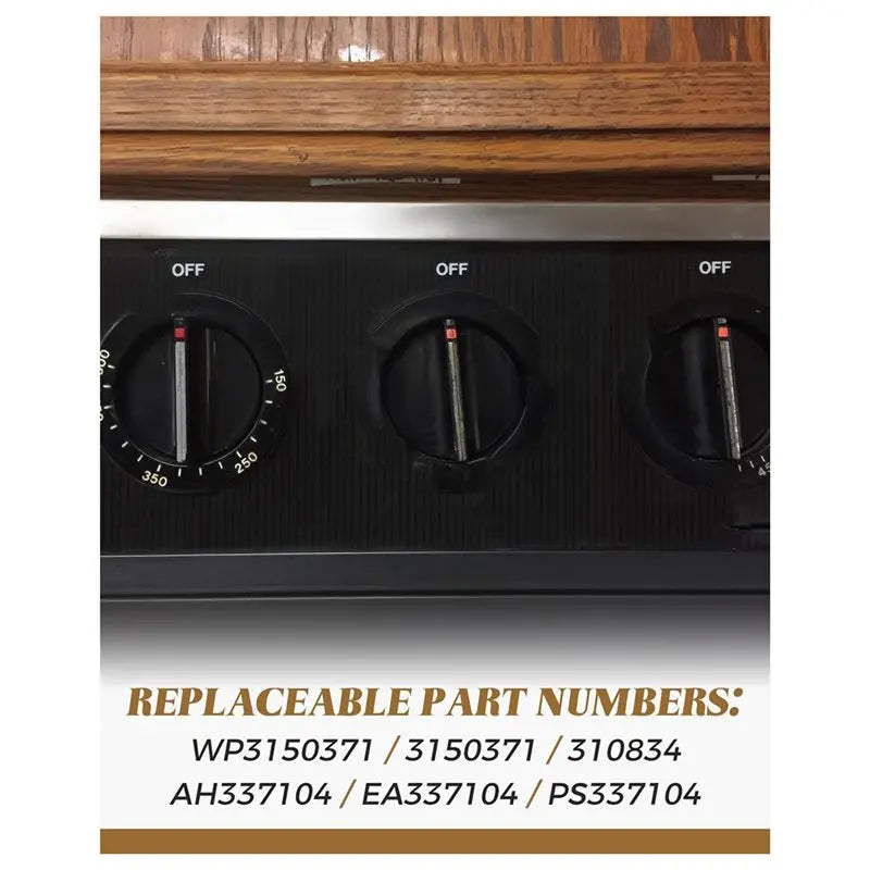 WP3150371 Top Burner Control Knob for Whirlpool Maytag Kenmore Range Control Knob Qst