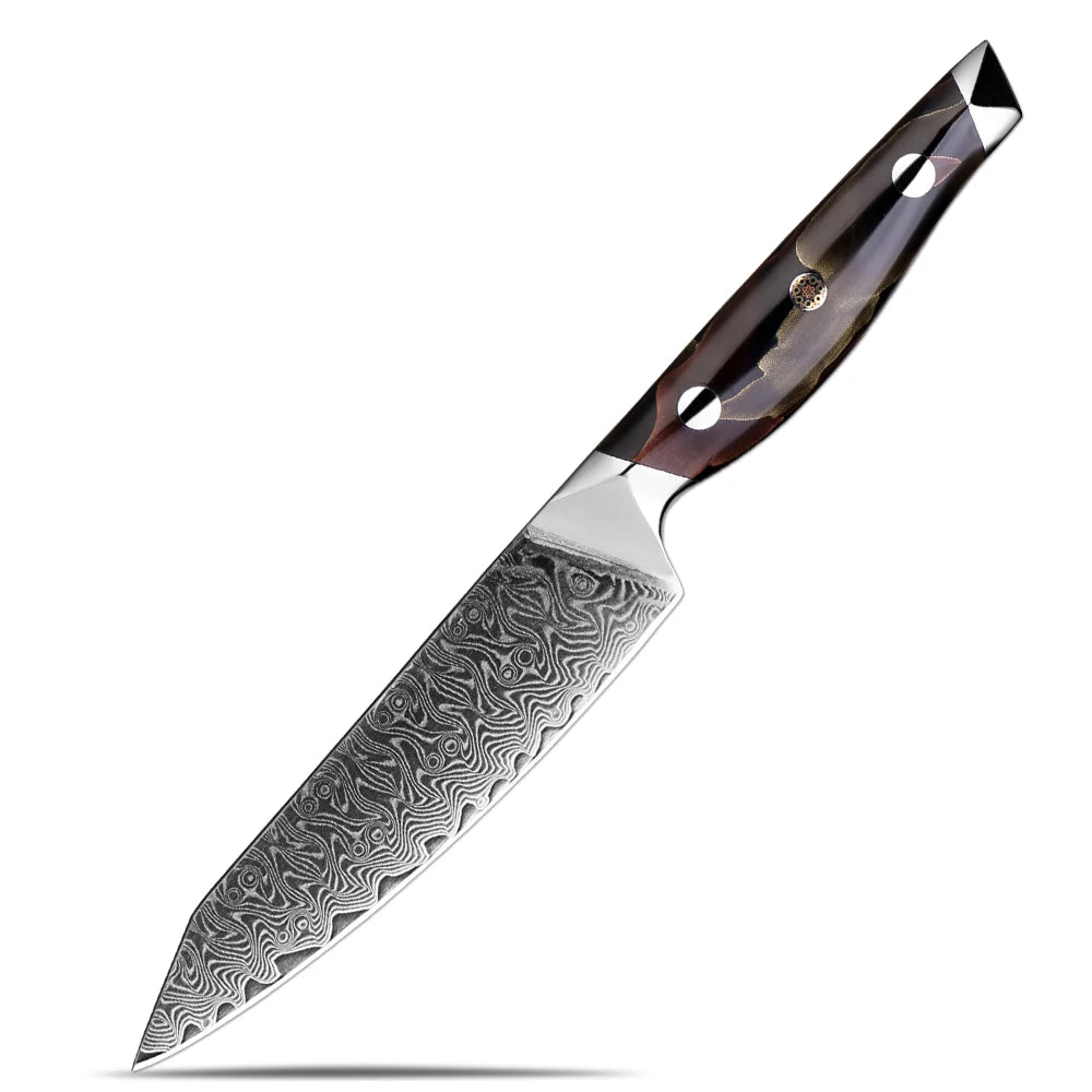 XITUO Damascus Steel Kitchen Knife Set – 1–6 PCS Kitchen Knife Set Qst Utility Knife