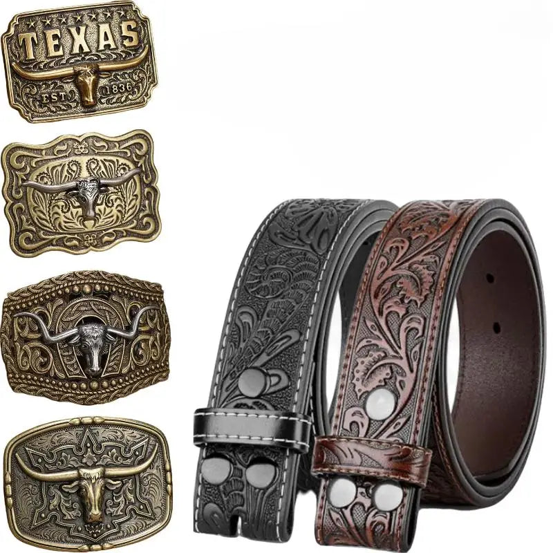 Western Belt Buckle – Vintage Cowboy Rodeo Silver | Men & Women Western Belt Buckle Qst