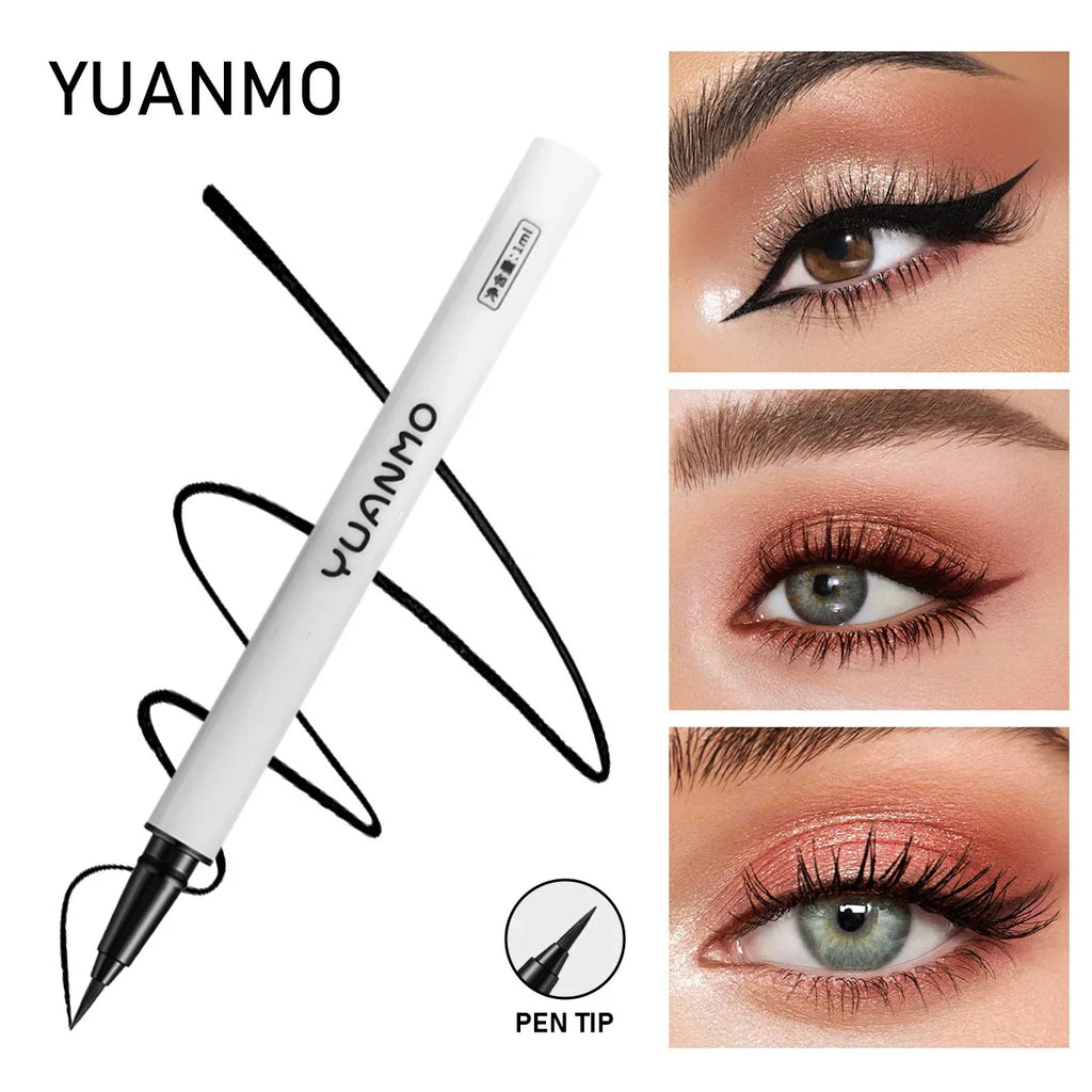 Ultra-Fine Brown Liquid Eyeliner – Waterproof & Quick-Dry Liquid Eyeliner Pen Qme