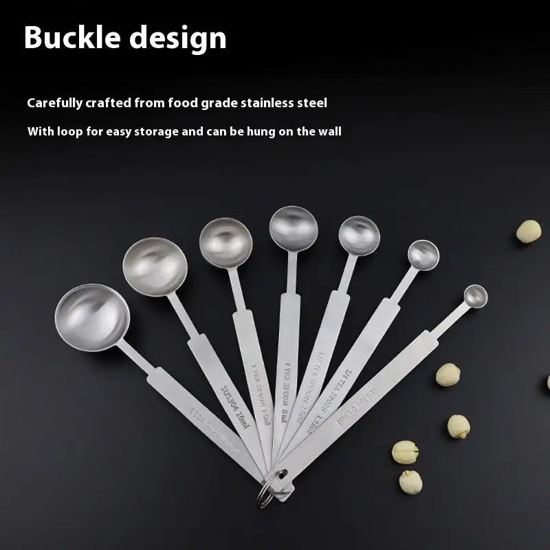304 Stainless Steel Long Handle Measuring Spoons – 1 or 4 Pack Measuring Spoons Qst