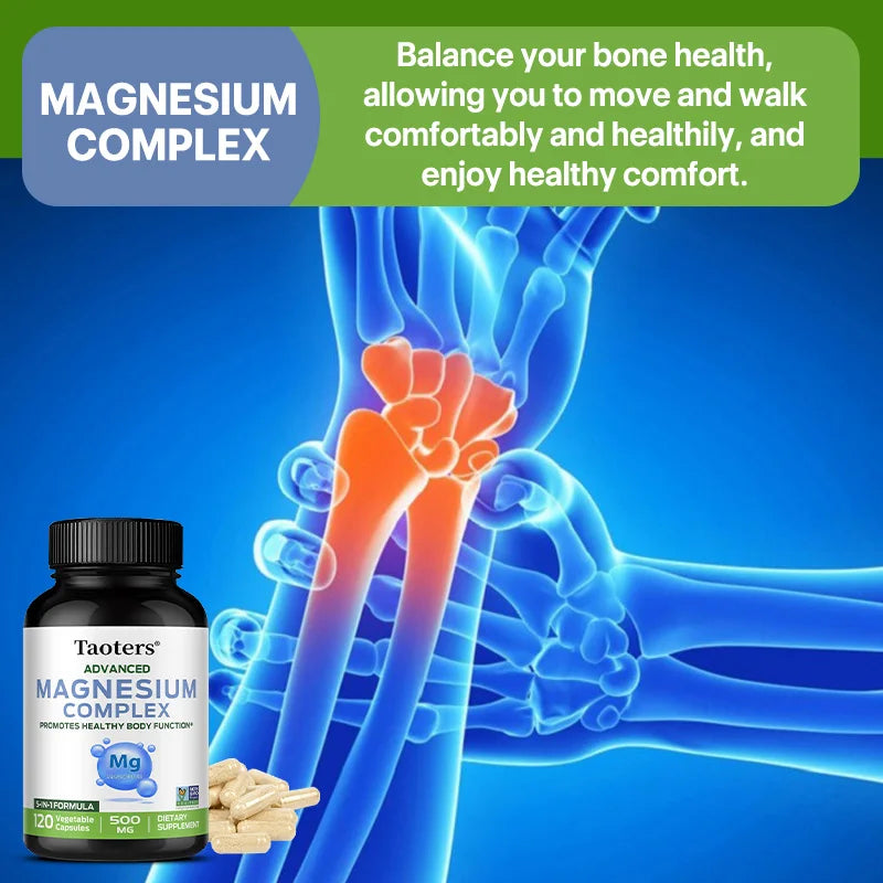 Magnesium Complex Capsules – 5-Form Blend | Taoters Mineral Supplement Qst