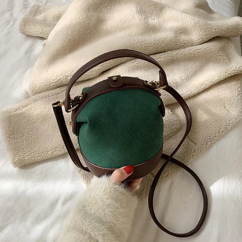 Korean Bucket Bag – PU Crossbody Shoulder Handbag | 4 Colors Crossbody Bucket Bag Qme Green