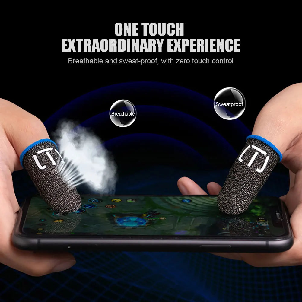 Touch Screen Gaming Finger Cots – Breathable, Non-Slip, 1 Pair Gaming Finger Cots Qme