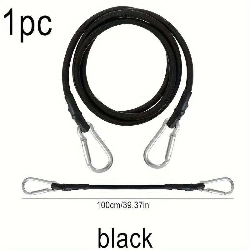 Heavy-Duty Bungee Cord with Hook – Elastic Rope for Camping Bungee Cord & Strap Qme