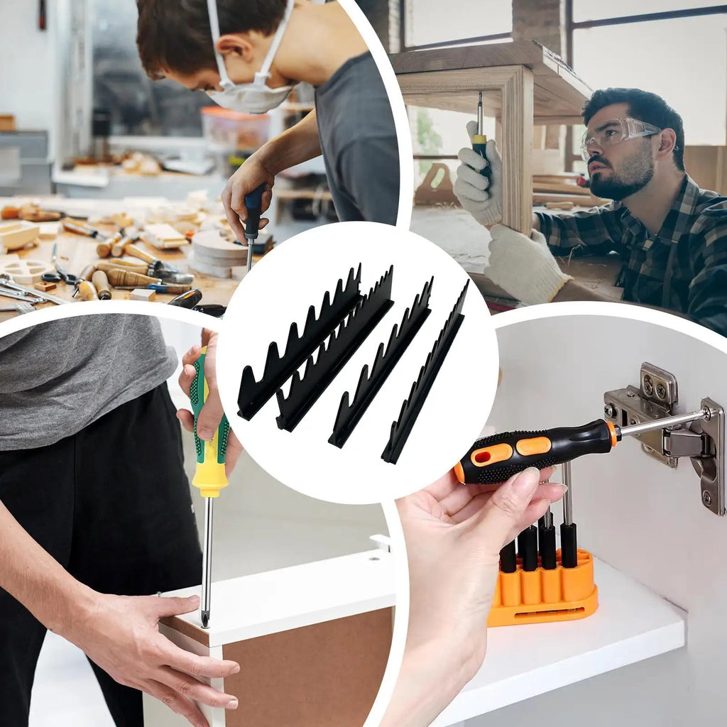 Heavy-Duty Wall-Mounted Wrench Organizer Rack | Iron Storage Wall Tool Rack Qme China Mainland Long style