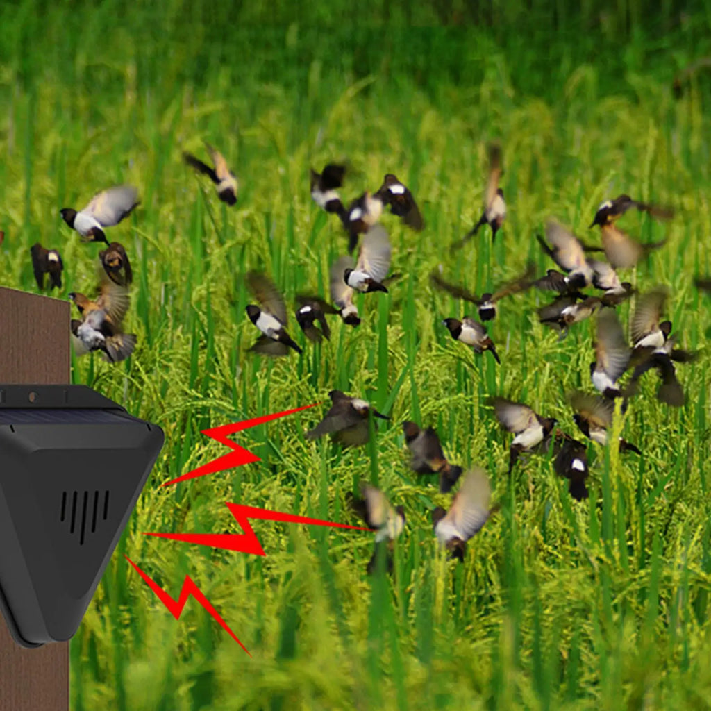Solar Hang Bird & Animal Repeller – 13 Sound Modes, Waterproof Animal Repeller Qme