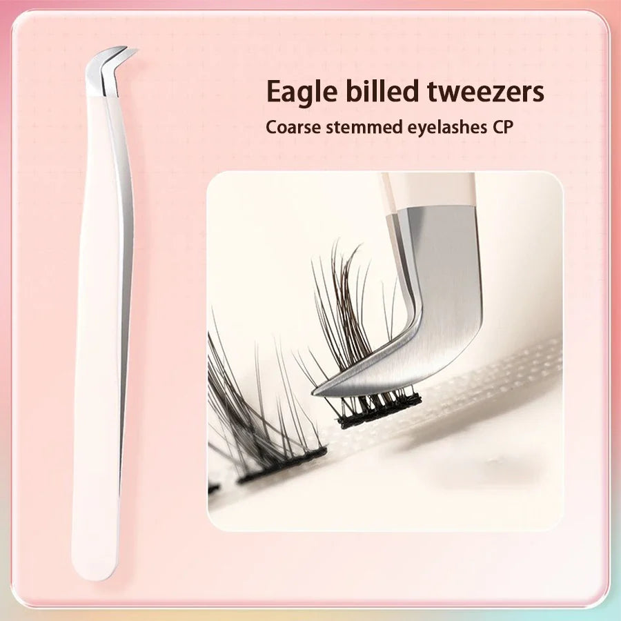 Stainless Steel Eyelash Tweezers for Lash Grafting | Qme Eyelash Tweezers Qme Eagle billed