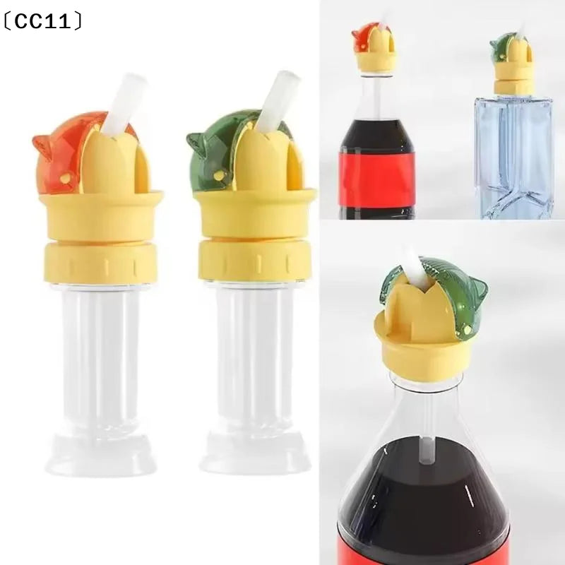 Spill-Proof Water Bottle Straw Lid with Dustproof Storage Box Bottle Lid Accessory Qme