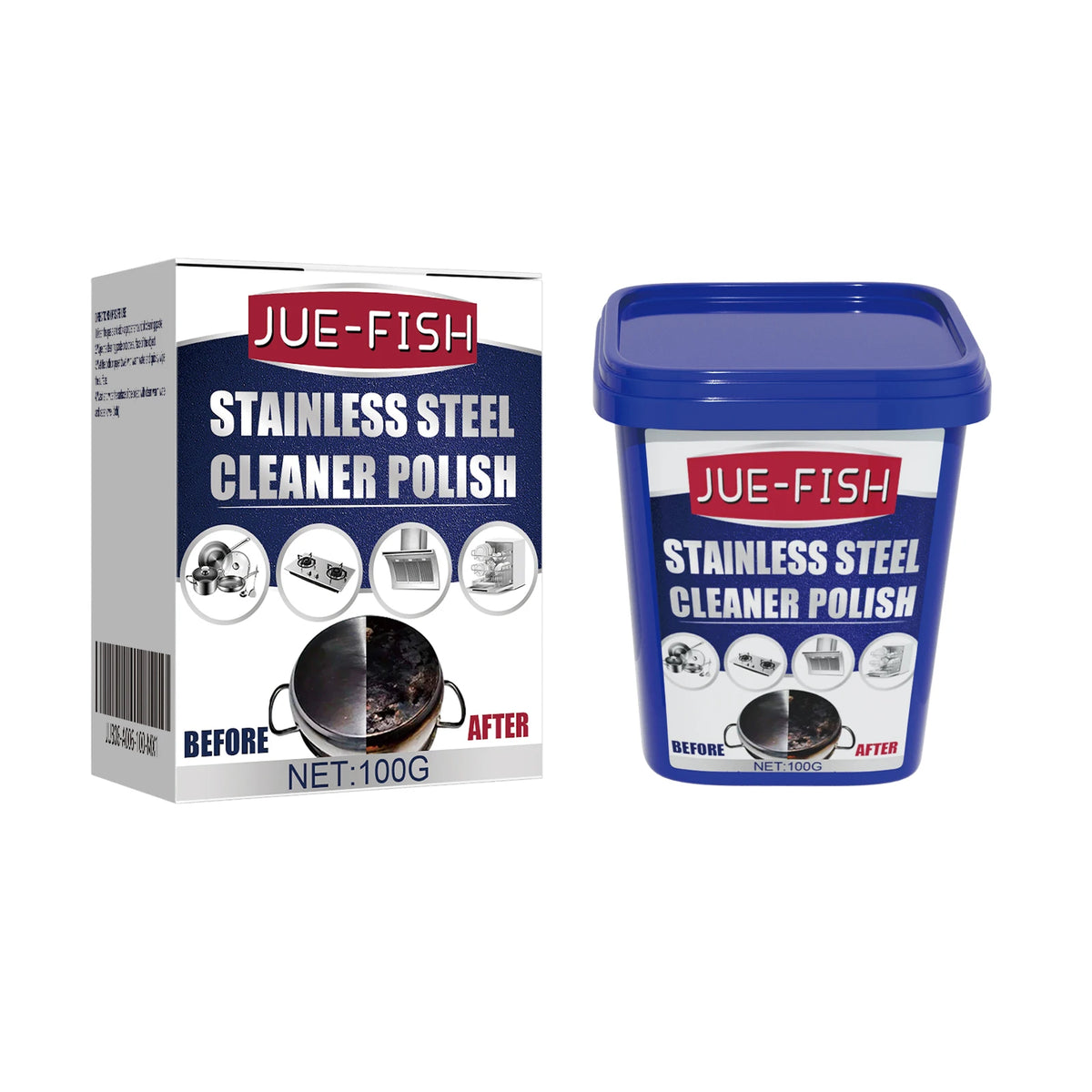 Stainless Steel Cleaner Paste 100g – Degreaser & Descaler Kitchen Cleaner Paste Qst 100g