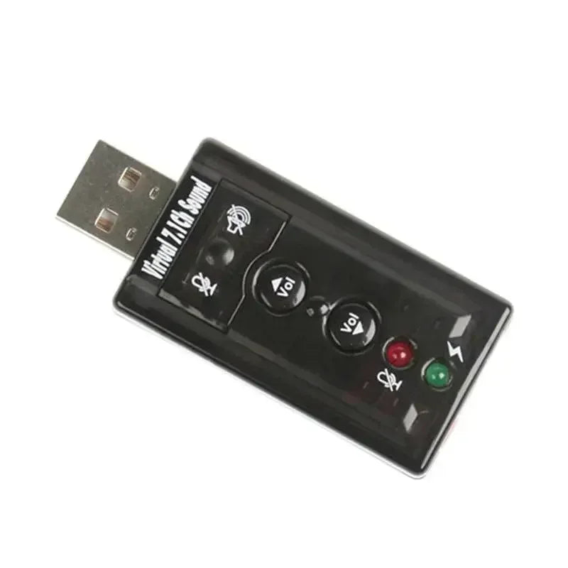USB 7.1 External Sound Card Stereo Audio Adapter for PC Laptop External Sound Card Qme