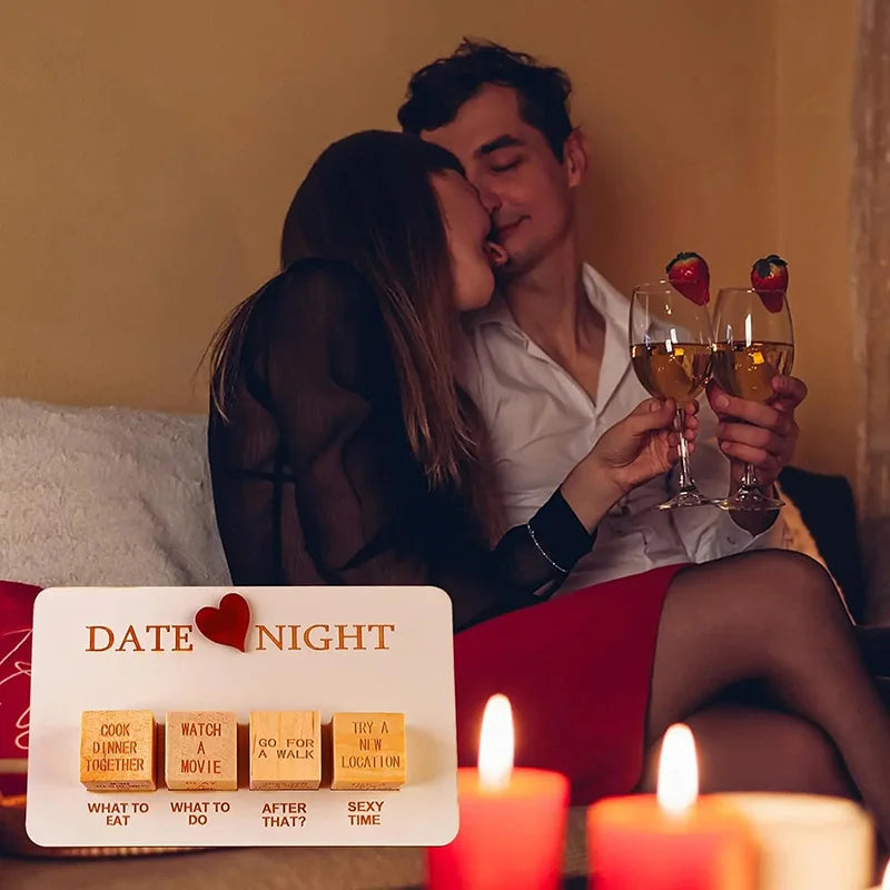Date Night Dice After Dark Edition – Wooden Couples Game Couples Dice Game Qme