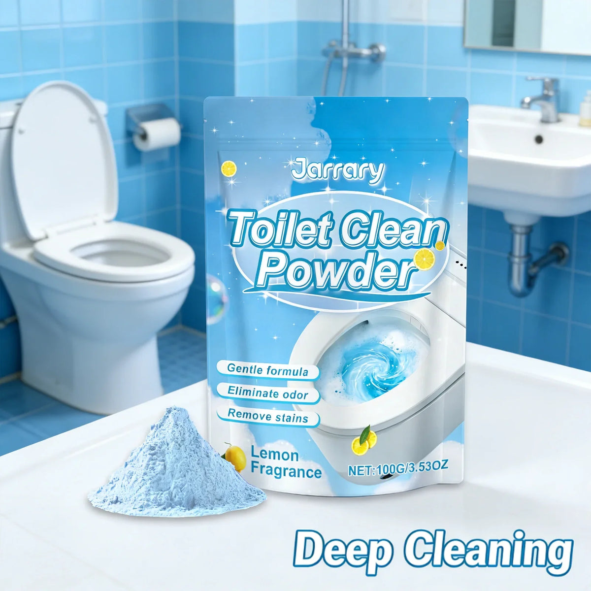 Toilet Cleaning Powder – Gentle Stain & Scale Remover | Qme Toilet Bowl Cleaner Qme