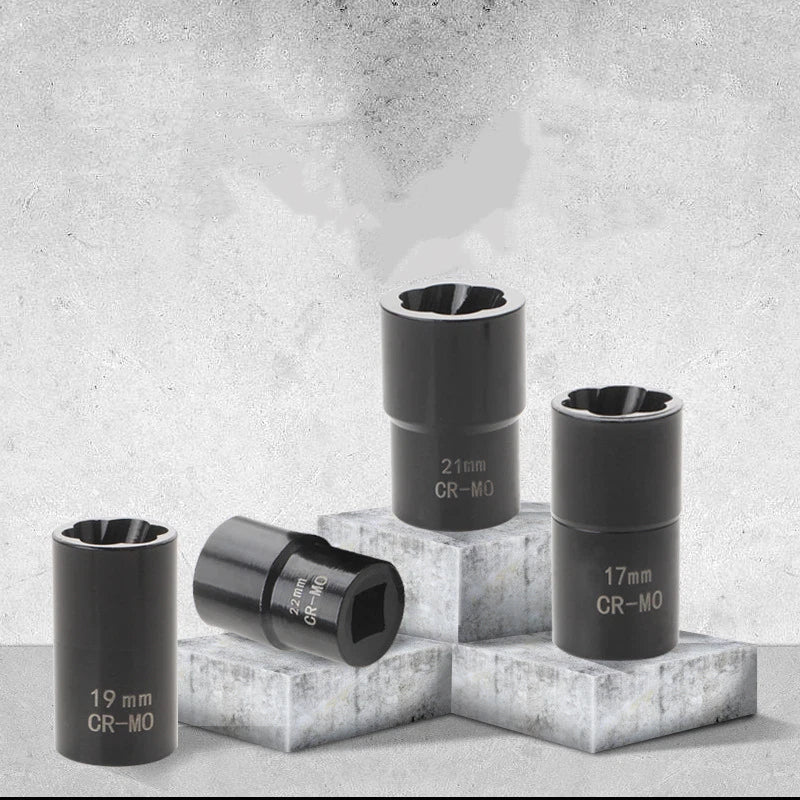 Drive Impact Bolt Nut Extractor Socket Set – Twist Lug Remover Extractor Socket Set Qme