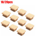 Square Natural Wood Drawer Knobs – Cabinet Pulls Set of 10 Cabinet Knobs Qme 10pcs