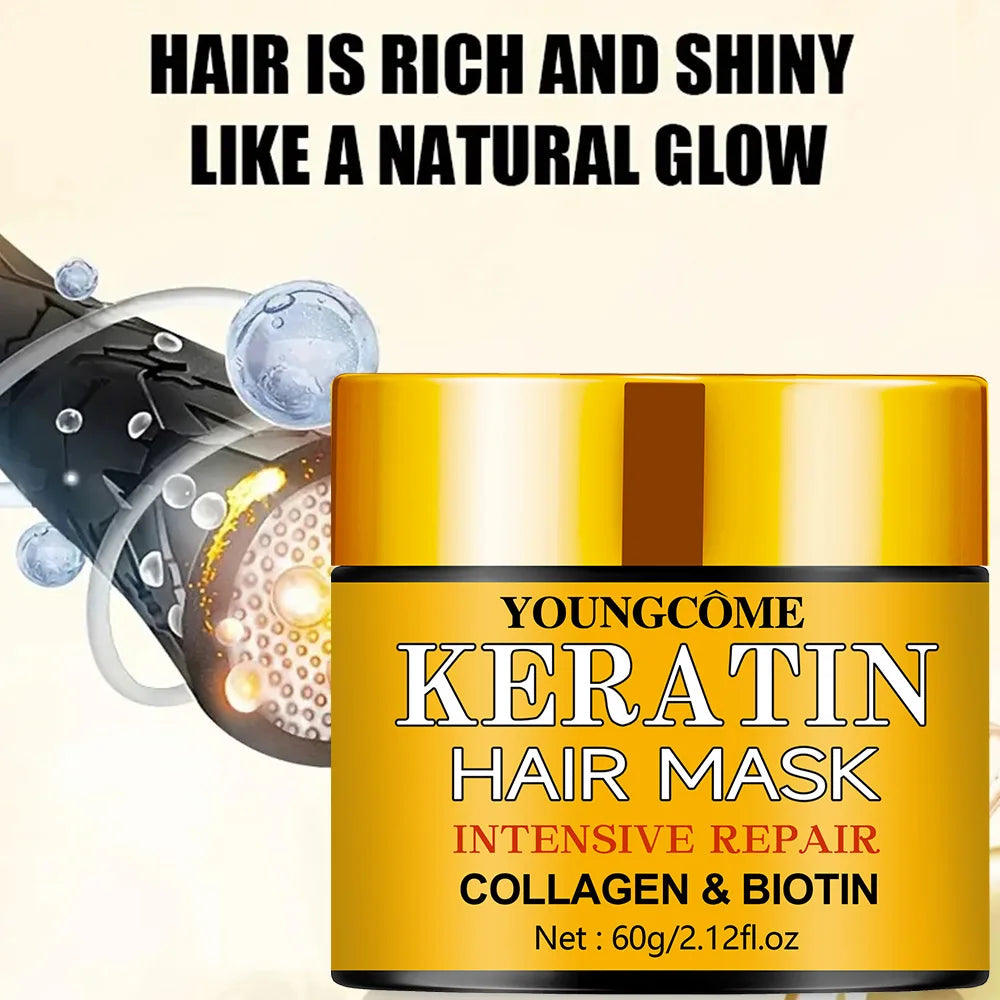 YOUNGCOME Hair Mask – Biotin, Collagen & Keratin Treatment Hair Treatment Mask Qst