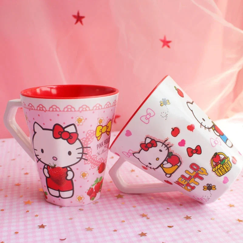 Hello Kitty Toothbrush Cup – Cute Cartoon Couples' Cup Toothbrush Cup Qme