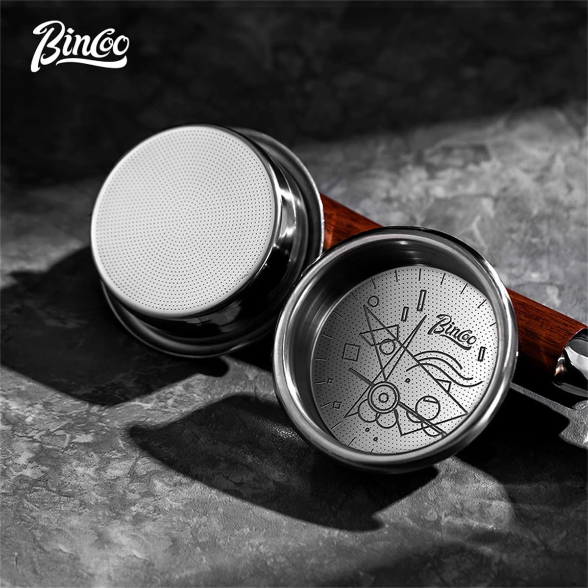 BINCOO Matrix Basket Filter 51/58.5mm – Precision Portafilter Espresso Filter Basket Qst
