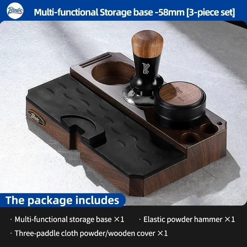 Bincoo Coffee Tamper Station 51/58mm Espresso Distributor Espresso Tamper Station Qst 58mm 3pcs set