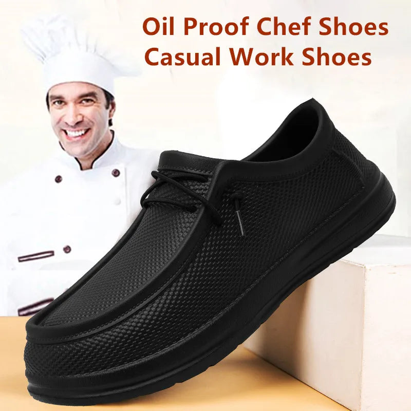 Men's Non-Slip Waterproof Chef Work Shoes | Sizes 38–48 Chef Work Shoes Qst
