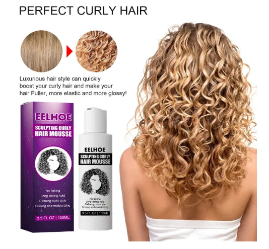 EELHOE Curl Shaping Elastin – Moisturizing Curly Hair Mousse Curl Styling Mousse Qst United States
