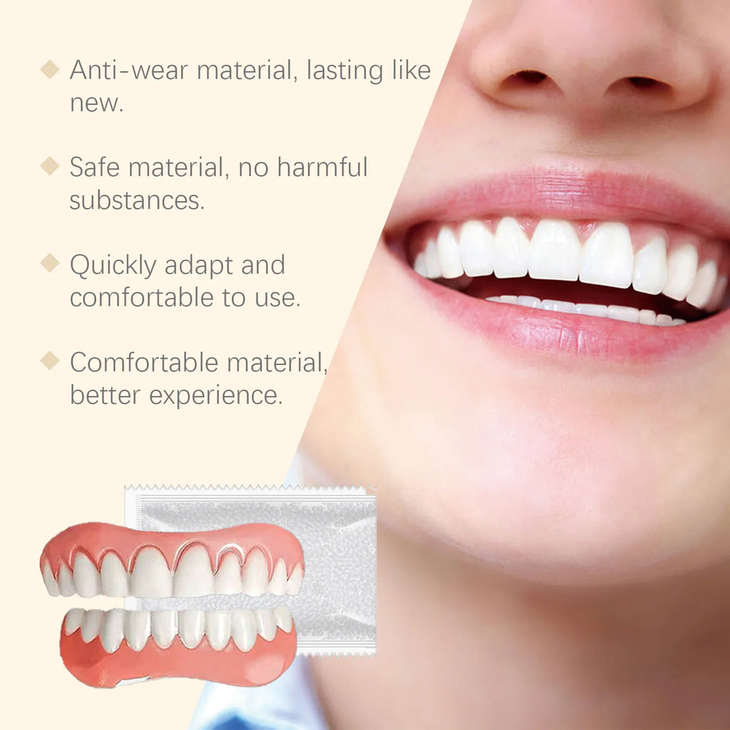 Oralhoe Soft Silicone Temporary Denture Set – Upper & Lower Temporary Denture Set Qst