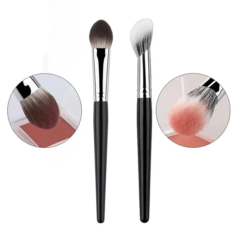 Peach Heart Blusher & Tapered Highlighter Makeup Brush Makeup Brush Qme