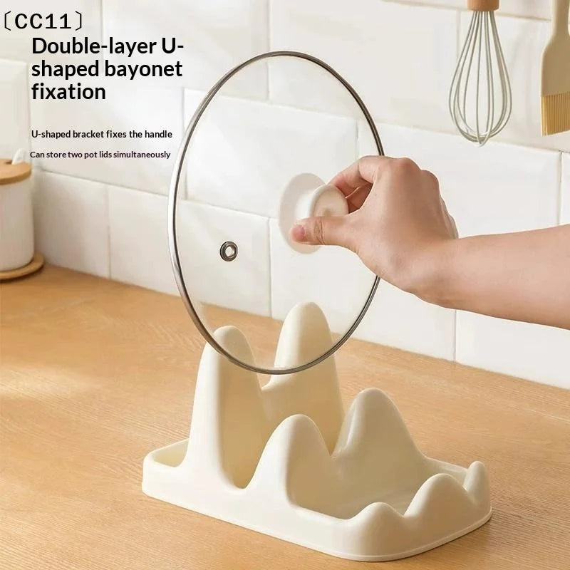 Kitchen Organizer Rack – Pot Lid, Spatula & Spoon Rest Kitchen Utensil Rack Qme