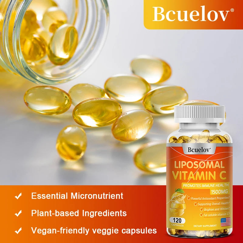 Liposomal Vitamin C Capsules – Collagen & Immune Support Vitamin C Supplement Qst