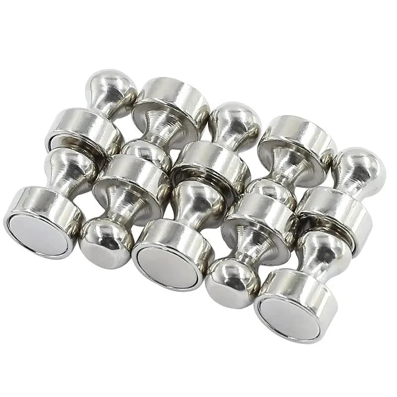 Strong Neodymium Magnetic Nails – Whiteboard & Fridge Magnets 10pc Whiteboard Magnets Qme