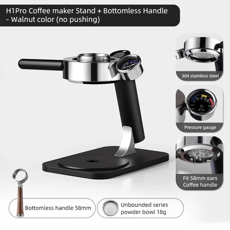 BINCOO Pressure Gauge Stand for H1Pro Portable Coffee Maker Coffee Maker Accessory Qst Black Walnut Handle