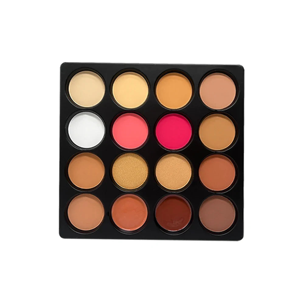 16-Color Blush Contour Highlighter Palette – Matte Face Powder Makeup Palette Qme