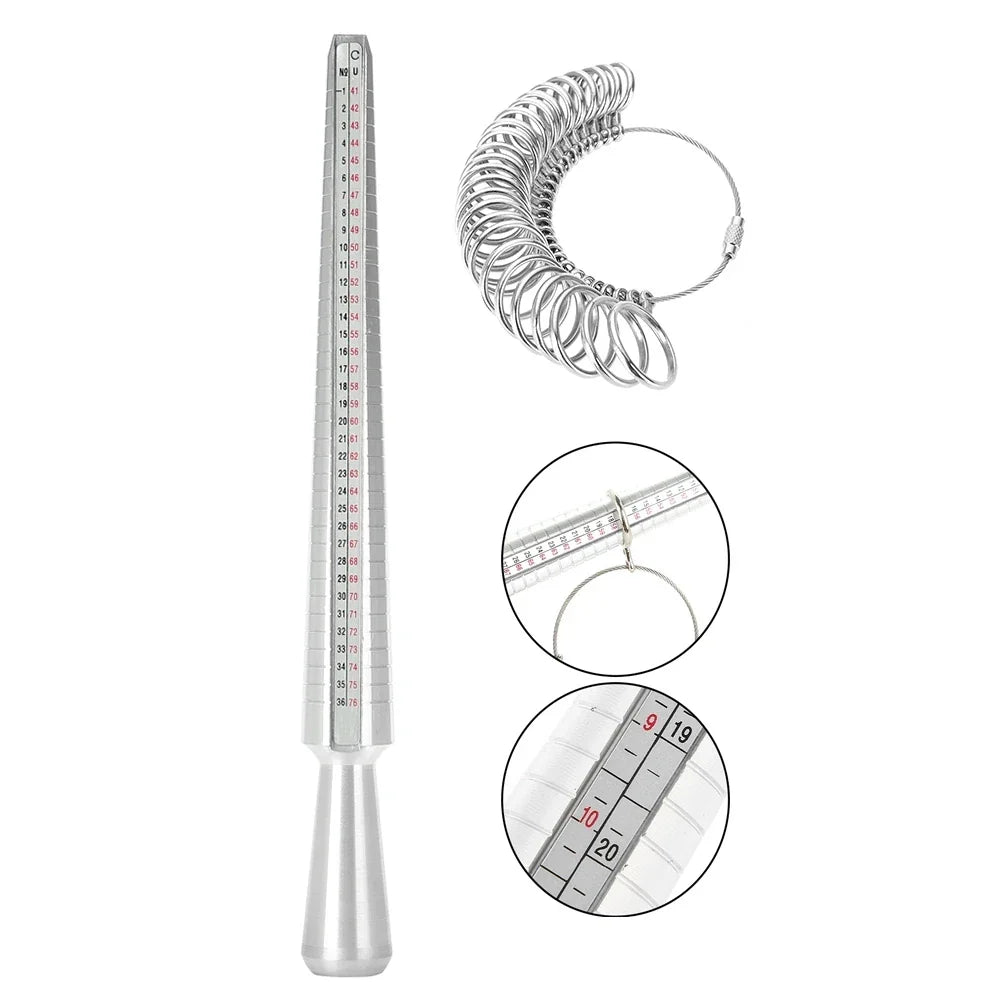 UK Ring Mandrel Stick & Finger Gauge Sizer Jewelry Measuring Tool Jewelry Sizing Tool Qme