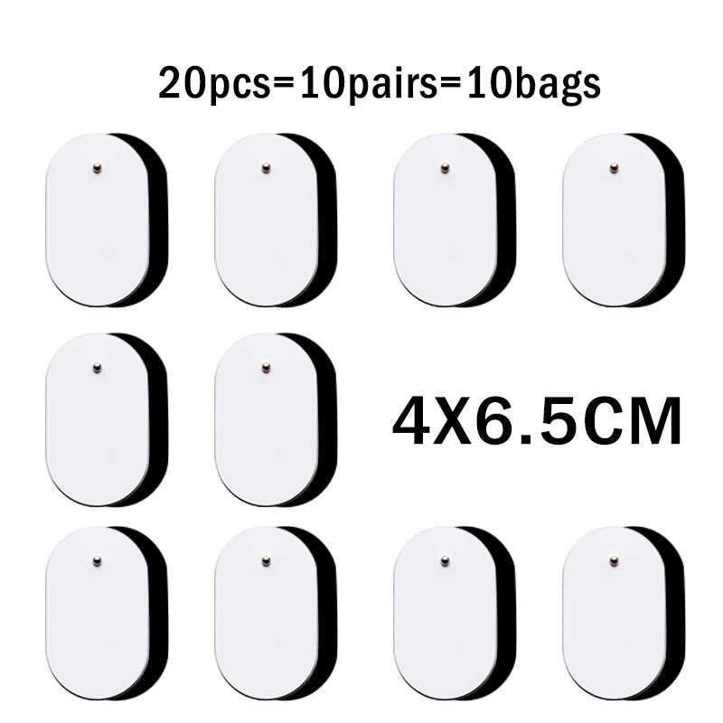 TENS EMS Electrode Pads – Reusable Self-Adhesive Gel Patches TENS EMS Electrode Pads Qst 20Pcs