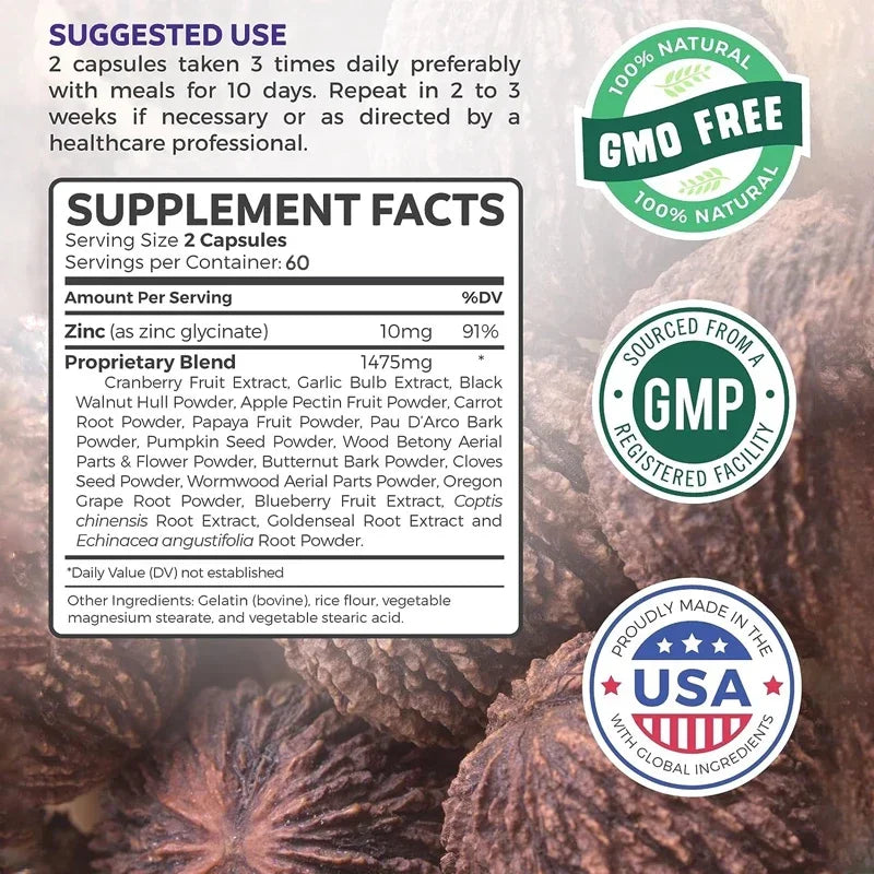 Intestinal Cleanse Capsules – Natural Gut & Colon Support Digestive Supplement Qst
