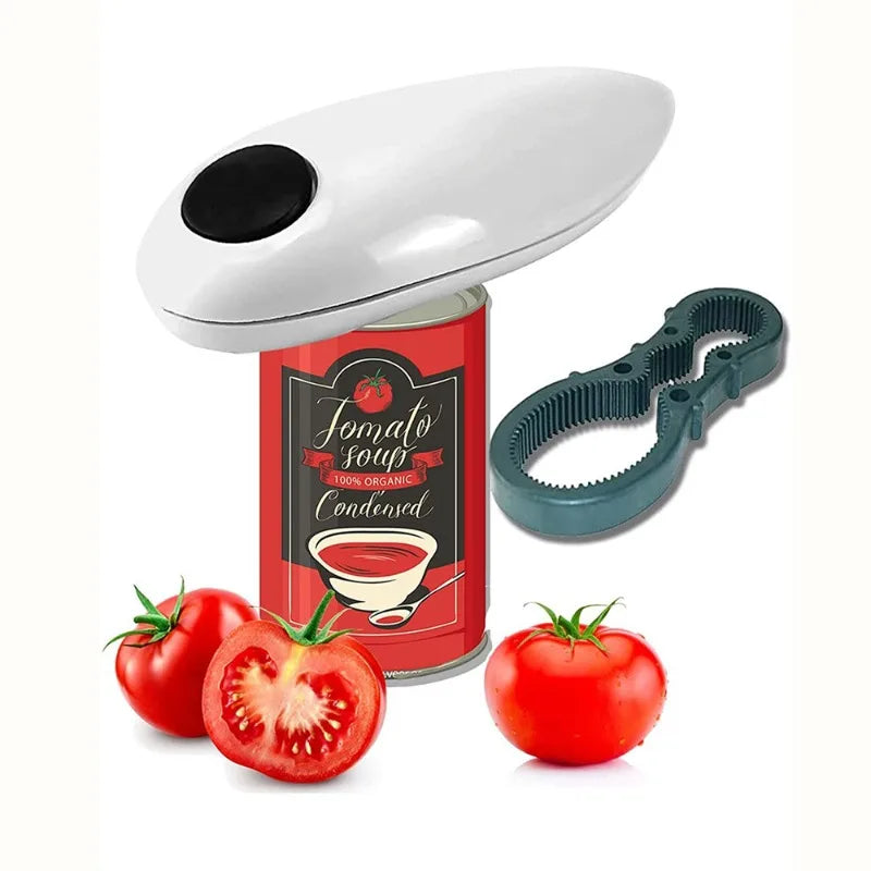 Rechargeable Electric Can & Jar Opener – Portable Stainless Steel Electric Can Opener Qme