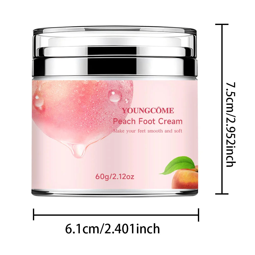 YOUNGCOME Peach Hand & Foot Cream – Deep Moisturizing Care Hand & Foot Cream Qst 60G