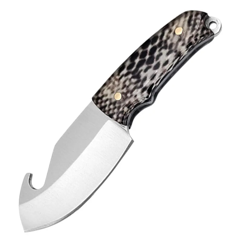 Swayboo Mini Fixed Blade Knife with Leather Case & Keychain Fixed Blade Knife Qst