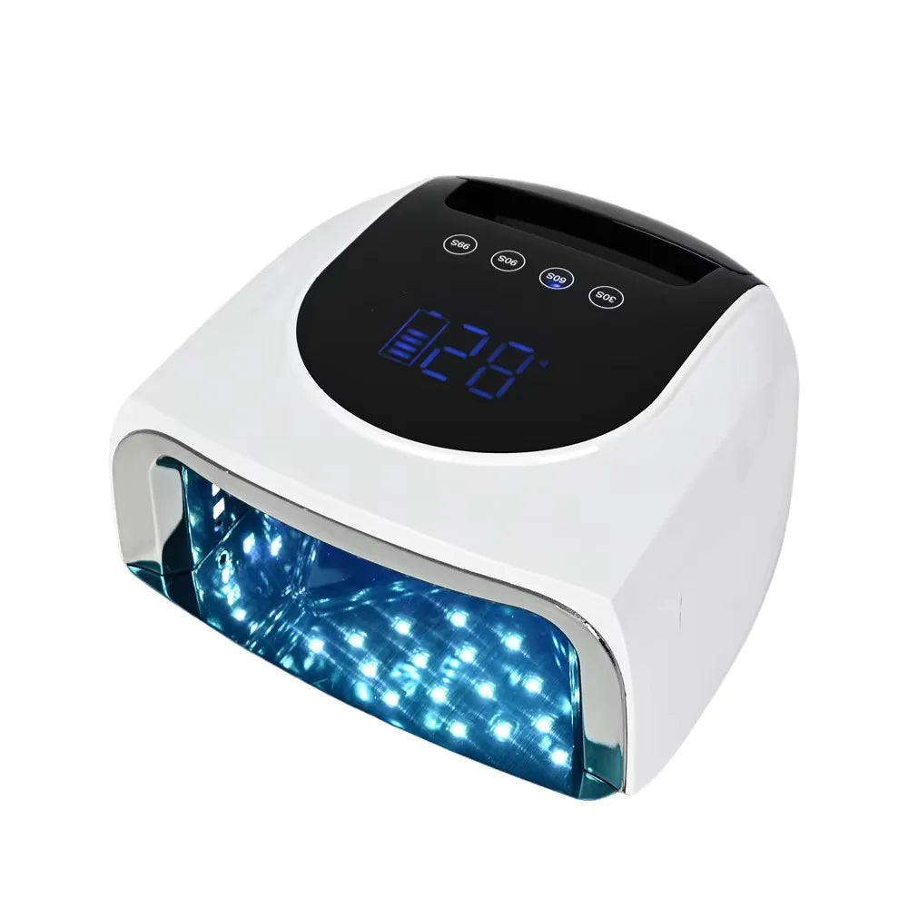 96W Rechargeable UV LED Nail Lamp – Mirror Base Gel Dryer UV LED Nail Lamp Qst
