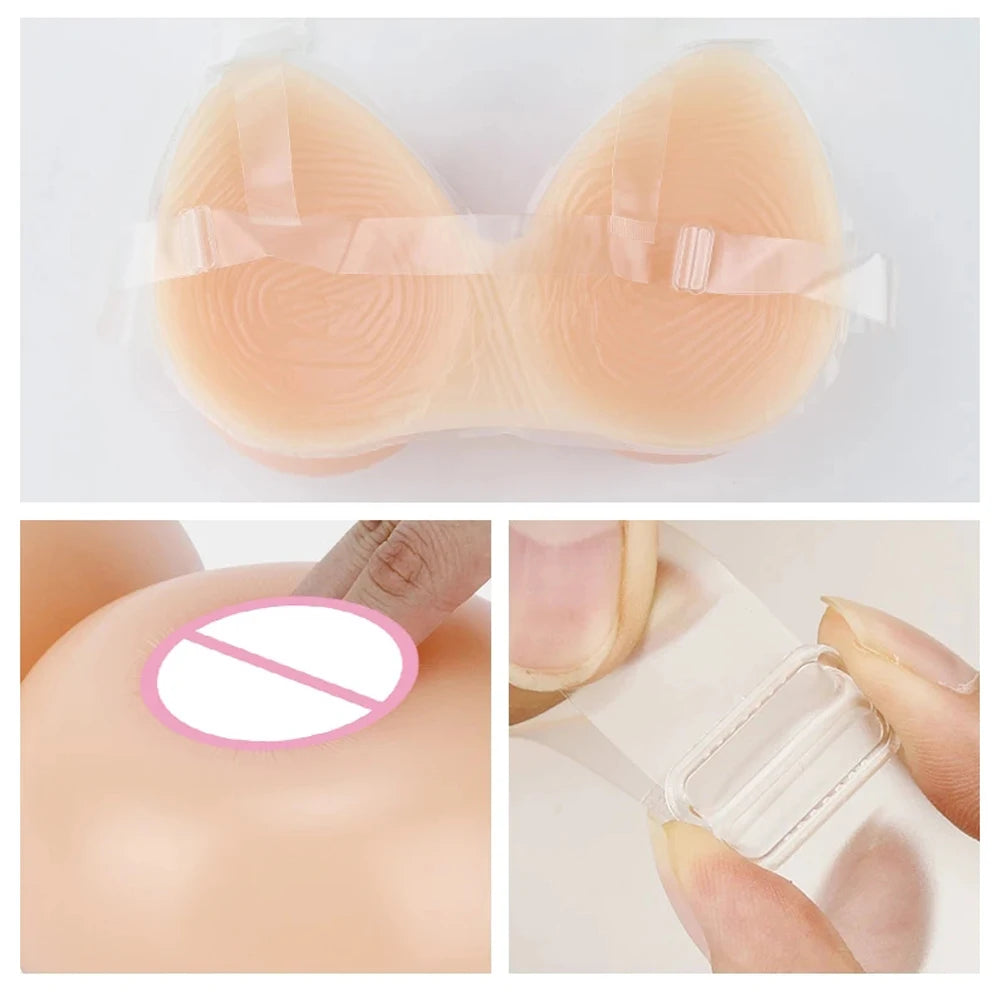 Silicone Breast Forms Self-Adhesive A–G Cup | 1 Pair Silicone Breast Forms Qst
