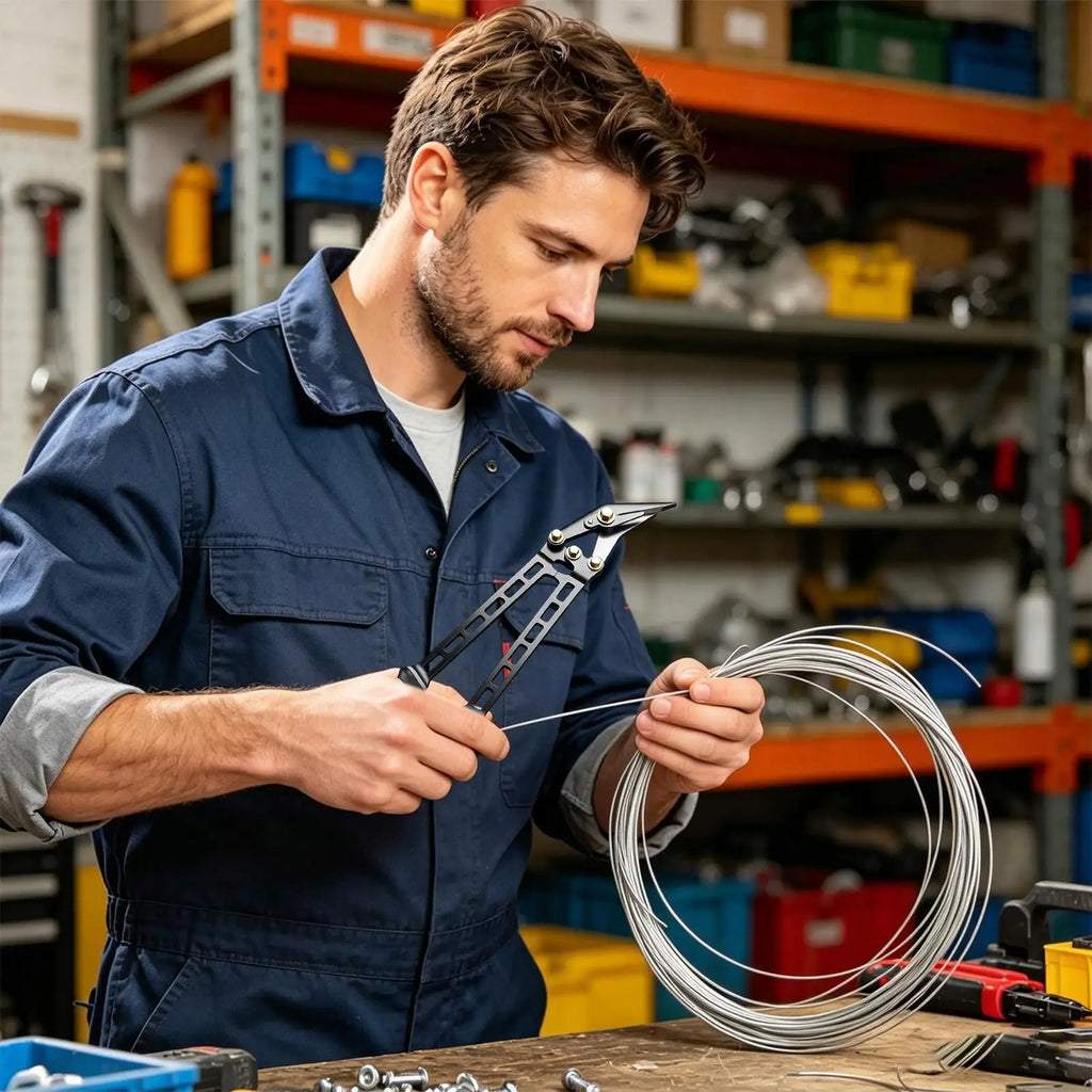 Metal Shears – Ergonomic Grip, Rust-Resistant, Cuts Aluminum & PVC Metal Cutting Shears Qme