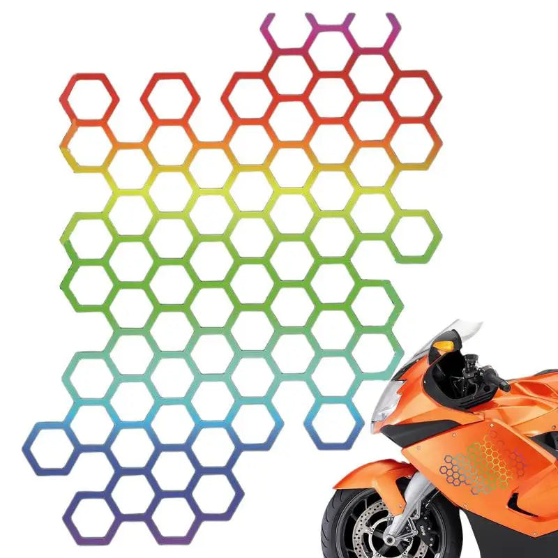 Honeycomb Car & Motorcycle Decal Sticker | PET Vinyl Body Car Body Decal Qst