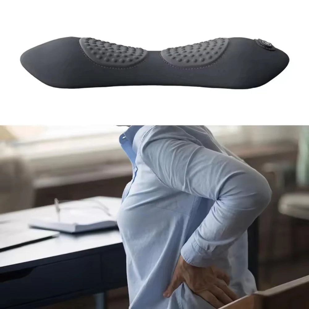 3-in-1 Electric Lumbar Pillow – Heat, Vibration & Traction Electric Massage Pillow Qst