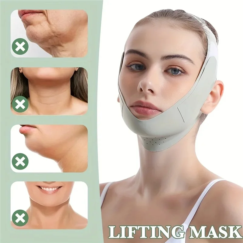 V Line Face Shaper Chin Strap – Reusable Lifting Mask Face Lifting Strap Qst