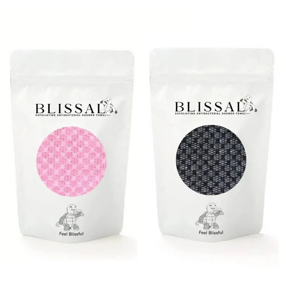 Dual-Sided Exfoliating Back Scrubbing Towel Strap | Unisex Exfoliating Body Strap Qme