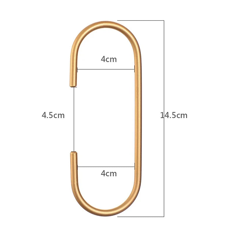 C-Shape Closet Organizer Hooks for Clothes, Bags & Hats | Gold/Silver Closet Organizer Hooks Qme
