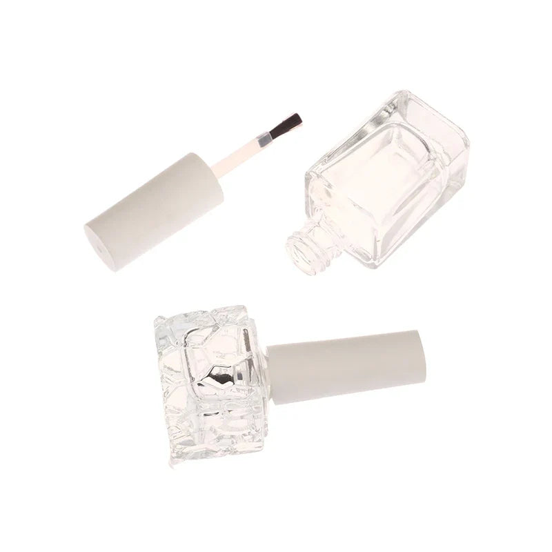 Empty Glass Nail Polish Bottles with Brush Lid – 10/15ml Nail Polish Bottle Qme